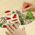 thumbnail image 2 of Melissa & Doug Stained Glass Made Easy Craft Kit - Santa and Tree Ornaments, 2 of 6