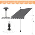 thumbnail image 5 of Manual Retractable Awning, 59"×118" Outdoor Sunshade Shelter Angle & Height Adjustable NO Drilling Patio Door Window Awnings, Canopy with UV Protection for Backyard, Dark Gray, 5 of 9
