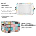thumbnail image 2 of Yayeee 2 Pack Canvas Storage Basket with Handles for Shelves Fabric Bins Closet Organizer, Colorful Checkered Pattern, 2 of 8