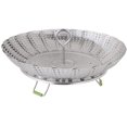 thumbnail image 2 of Steamer Stainless-Kitchen Tool Stainless Steel Folding Steamer Retractable Multi-Purpose Fruit Plate, 2 of 7