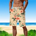 thumbnail image 2 of Caqnni Men's Swim Trunks Quick Dry Bathing Suit Swimming Board Shorts Mesh Lining Beach Swimwear(Khaki,L), 2 of 5