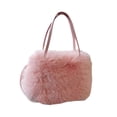 thumbnail image 1 of Bolso de mano de felpa para mujer, suave y moderno, tipo bandolera, ideal para ir al trabajo, vacaciones y viajes. Rosa, 1 of 8