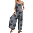 thumbnail image 4 of Bibifish Womens Casual Overalls Fashion Print Adjustable Strap Bohemian Style Loose Fit Overalls Jumpsuit Long Pants Comfortable Daily Wear Streetwear Outfits, 4 of 6