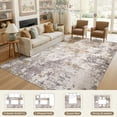 thumbnail image 3 of UERMEI 8'x10' Large Area Rugs for Living Room, Washable Non-slip Soft Indoor Modern Abstract Rug for Bedroom Dining Room Office Home Decor Carpet, Brown, 3 of 11