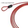 thumbnail image 4 of Unique Bargains Security Cable 2.5mm x 1.5m/5ft Coated Luggage Lock Wire Rope with Double Loop, Clear Red, 3 Pack, 4 of 5