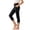 Black, variant on Girls Capri Leggings High Waisted Athletic Leggings with Pockets for Kids Dance Gymnastics Running Green,10 Years