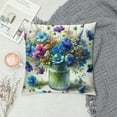 thumbnail image 2 of COMIO Spring Blue Floral Pillowcovers Flowers Throw Pillow Covers Summer Eucalyptus Leaves Cushion Case for Sofa Home Decor Bedroom Living Room Outdoor Theme, 2 of 5