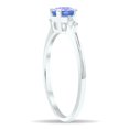 thumbnail image 2 of SZUL Women's Tanzanite and Diamond Sparkle Ring in 10K White Gold, 2 of 5