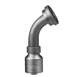 1/2" Hose X 1/2" Code 61 Flange 45° Degree Hydraulic Fitting