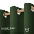 thumbnail image 4 of ZOPZO 100% Blackout Curtains, Energy Saving, Green, 52W x 45L Inch, Thermal Insulated Noise Reducing Window Drapes for Bedroom, 2 Panels, 4 of 7
