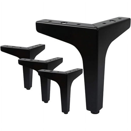 Furniture Legs, Good Bearing Capacity 15Cm Black Iron Feet, Easy Installation Stylish Appearance For Tables Cabinets Beds Soffas, Heavy Duty Set Of 4