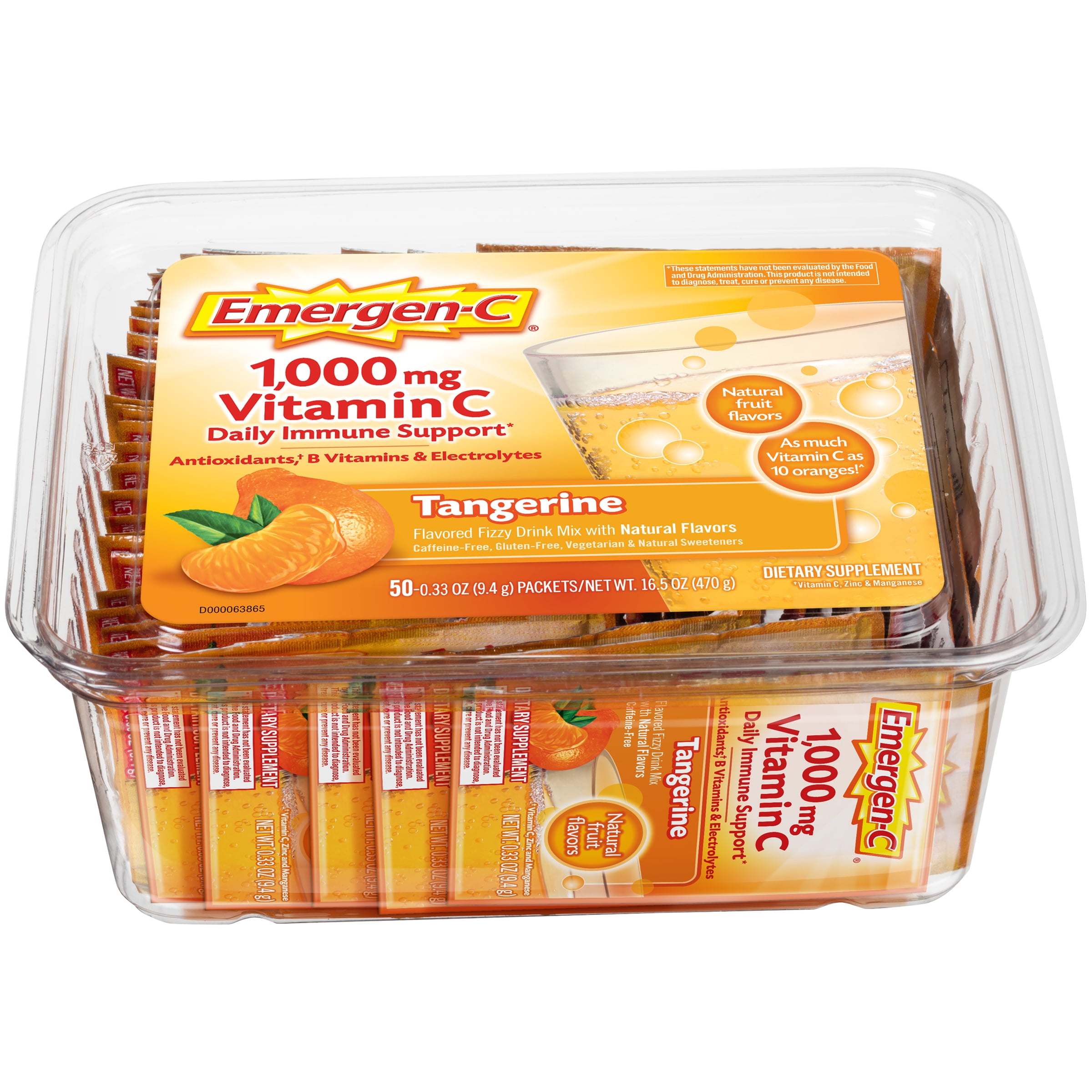 EmergenC Original Formula (50 Ct, Tangerine) Vitamin C Powder