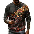 thumbnail image 4 of Dwelliawo Long Sleeve Shirts for Men Winter Stretch Comfy Sport Shirt Baggy Relaxed Fit Lightweight Classy Athletic Tops Black 2xL, 4 of 5