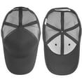 thumbnail image 4 of Falari Trucker Hat 2-Piece Set, 6 Panel, Cotton Mesh, Adjustable Size Baseball Cap - Black & Dark Gray, 4 of 7