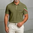 thumbnail image 2 of Mens T Shirts Arrival Italian National Day Theme Print Beach Clothes for Men,Green,M, 2 of 4