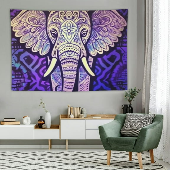 JRXY Mandala Tapestry Elephant Tapestry Wall Hanging Psychedelic Wall Tapestry Aesthetic Indian Hippie Wall Decor Bohemian Wall Art Boho Home Decoration for Bedroom Living Room Dorm 60x40in