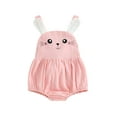 thumbnail image 1 of Gupgi Baby Girls Easter Romper Cute Summer Sleeveless Backless Bunny Jumpsuits, 1 of 9