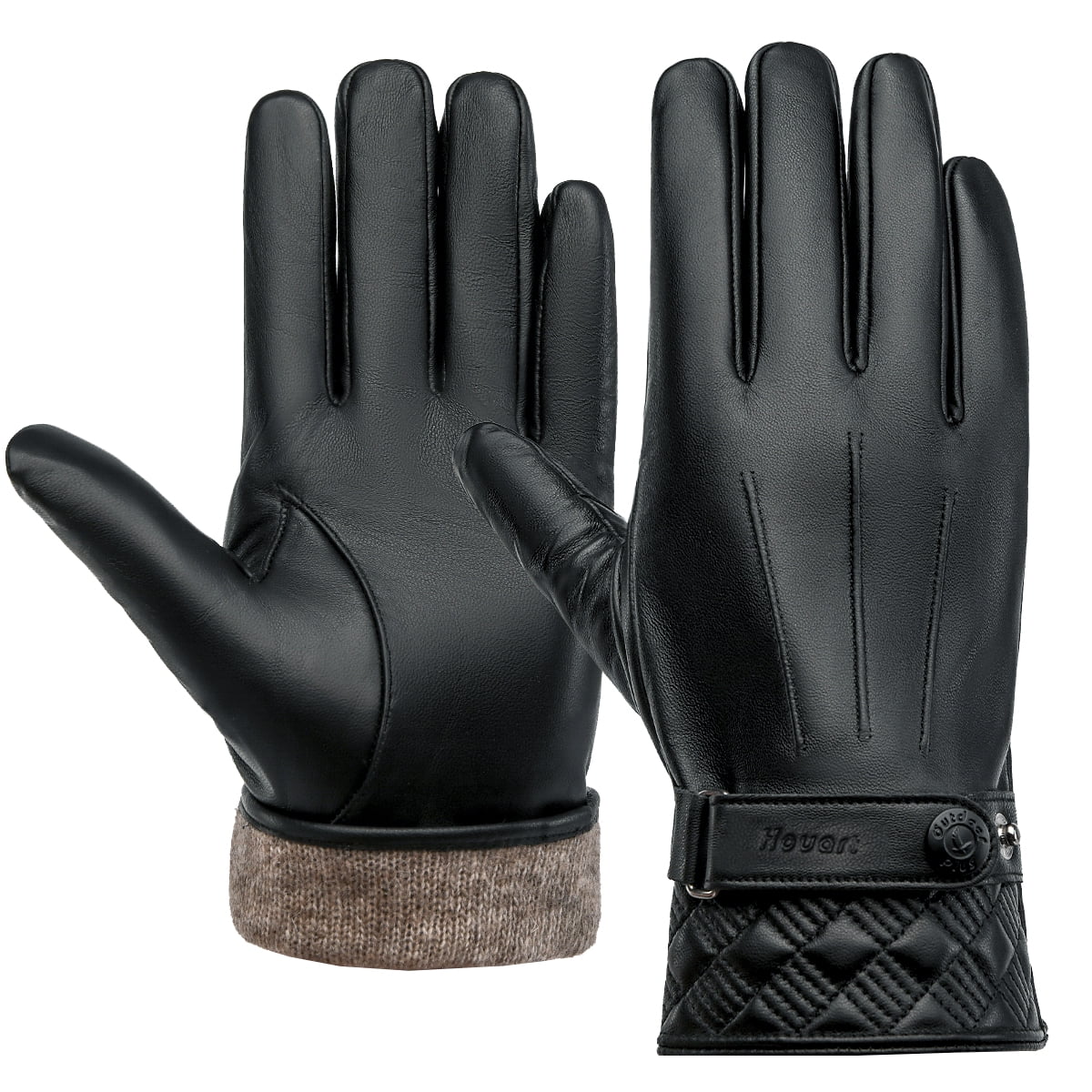Men's Gray Leather Touchscreen Driving Gloves Zambia Ubuy