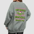thumbnail image 4 of Womens Funny Christmas Sweatshirt Long Sleeve Funny Cute Xmas Crewneck Pullover 2-Gray XL 1, 4 of 5