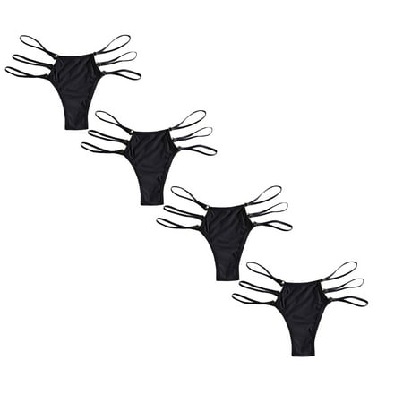 

Womens Underwear Brief Seamless Invisible Bikini No Show Nylon Spandex Panties4PC