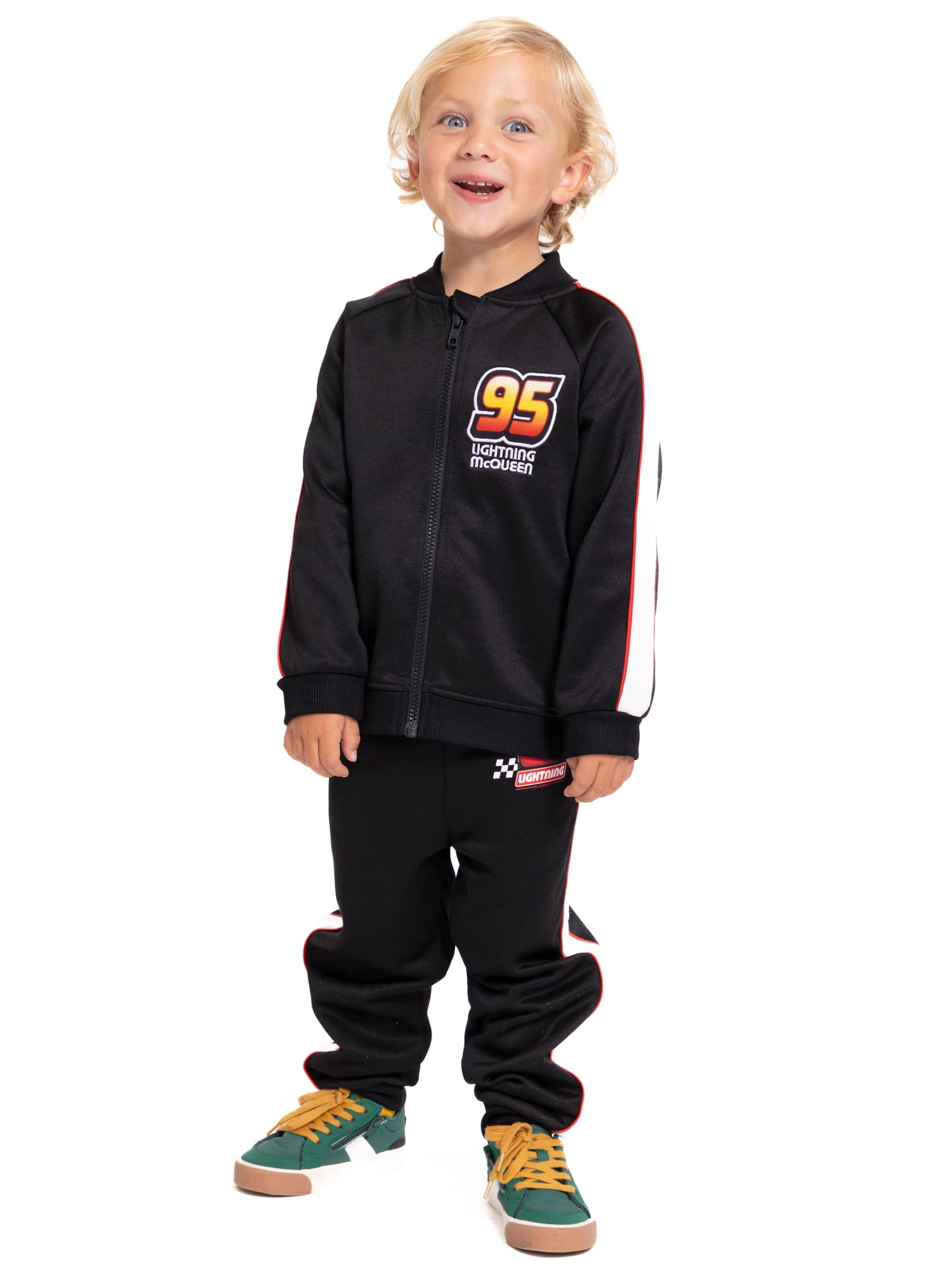 Disney Pixar Cars Toddler Boys Track Jacket and Jogger Pants Set, 2-Piece, Sizes 12M-5T