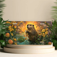 thumbnail image 4 of 1 Pcs 2D Flat License Plate Covers & Frames, Beaver For Decorative Front, Waterproof For Decoration Aluminum License Plate Covers & Frames Cover For Men Women, 12" X 6", 4 of 6