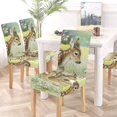 thumbnail image 5 of FMSHPON Cute Deer Stretch Chair Cover Protector Seat Slipcover for Dining Room Hotel Wedding Party Set of 4, 5 of 6