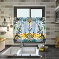 thumbnail image 4 of Yayeee Kitchen Curtains Tier Pair Light Filtering 27"x36" Rod Pocket Short Cafe Window Panel, Colorful Leaves, 4 of 7