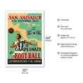 thumbnail image 2 of San Salvador - Il Campeonato de Foot-Ball (2nd Championship Soccer) - Central American and Caribbean - Vintage Sports Poster c.1943 - Fine Art Matte Paper Print (Unframed) 30x44in, 2 of 4
