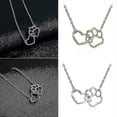 thumbnail image 3 of Hollow Pet Paw Footprint Necklaces S Cute Animal Dog Cat Pendant, 3 of 3