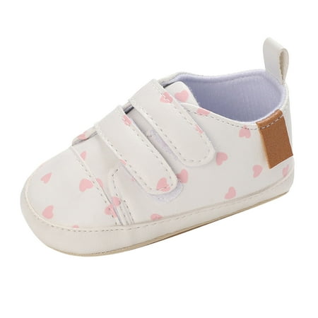 

Larisalt Shoes For Girls Baby Boys Girls Slippers Stay On Non Slip Soft Sole BootiesToddler First Walker Crib Shoes White