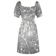 thumbnail image 6 of Galaxy Sparkle Stars Silver Gray Sleeveless Dress prom dress 2024 summer dress woman 2024 Cocktail of dresses, 6 of 6