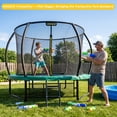thumbnail image 3 of Mersco 10FT/12FT/14FT/15FT/16FT Kids Trampoline, ASTM Certified Heavy Duty Outdoor Trampoline with Safety Enclosure Net and Ladder for Backyard Family Fun, Pumpkin Trampoline SPACE, 3 of 12