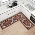 thumbnail image 4 of Red Kitchen Rugs Sets of 2 Boho Kitchen Rug Mat Washable Non-Slip Kitchen Floor Mats for in Front of Sink Red Kitchen Decor, 4 of 6
