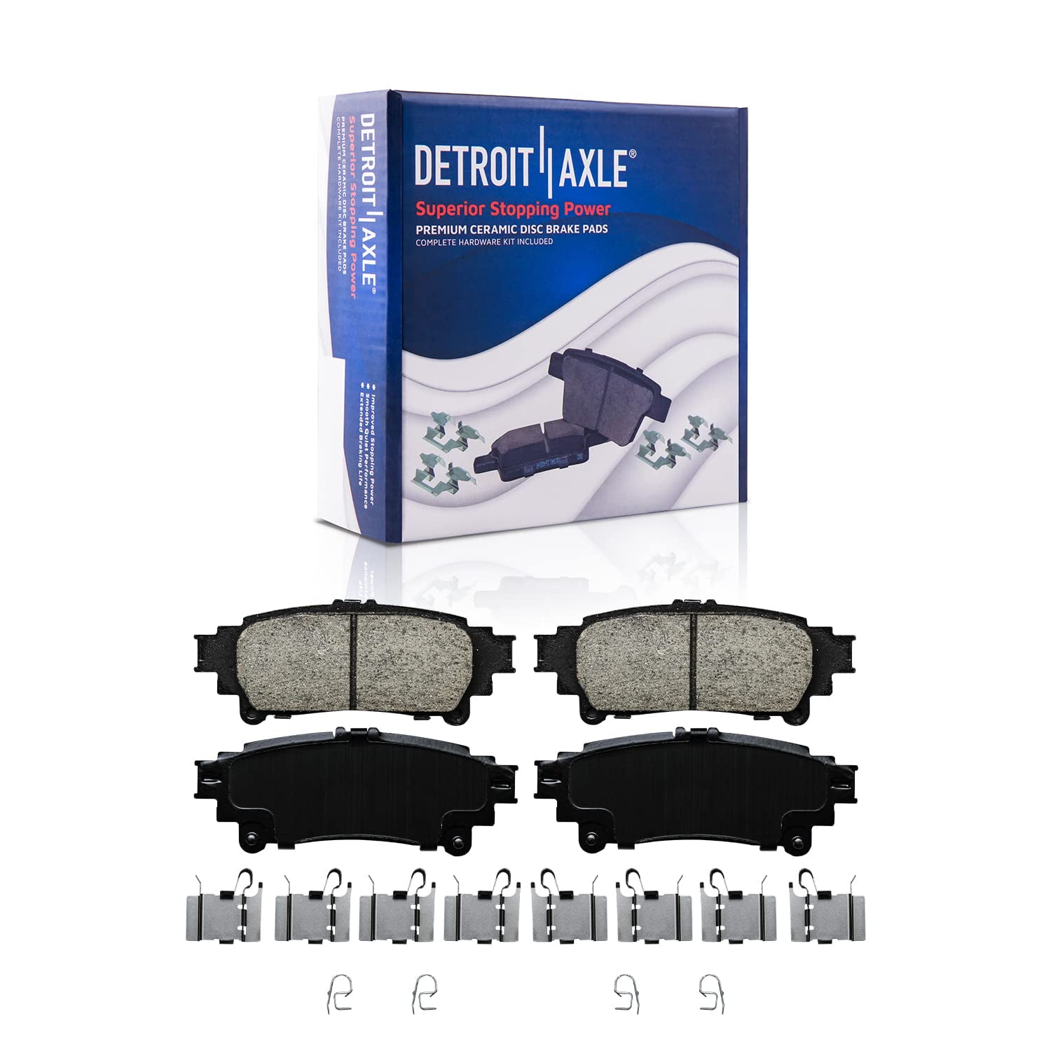 Detroit Axle - Brake Kit for 2011-2020 Toyota Sienna, 2014-2019 Highlander, 10-15 Lexus RX350 RX450h Disc Brake Rotors and Ceramic Brakes Pads Front and Rear Replacement: 12.91 inch Front Rotor