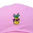thumbnail image 2 of Dalix Pineapple Embroidered Cap Cotton Baseball Summer Cool Dad Hat Mens in Light Pink, 2 of 5