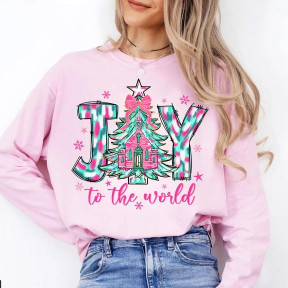 Joy to the World Christmas Sweatshirt, Jesus Christian Holiday Shirt, Oh Come Let Us Adore Him Sweater