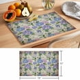 thumbnail image 6 of Purple Hydrangea Placemats Set of 8 Spring Floral Elegant Pastoral Vintage Place Mats Indoor Wipeable Table Mats Washable Cloth Dining Table Placemats for Kitchen Holiday Party Home Decor 13x19 Inch, 6 of 9