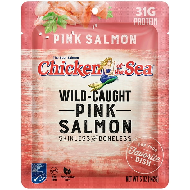 Chicken of the Sea Skinless Boneless Wild Caught Pink Salmon Pouch, 5 oz