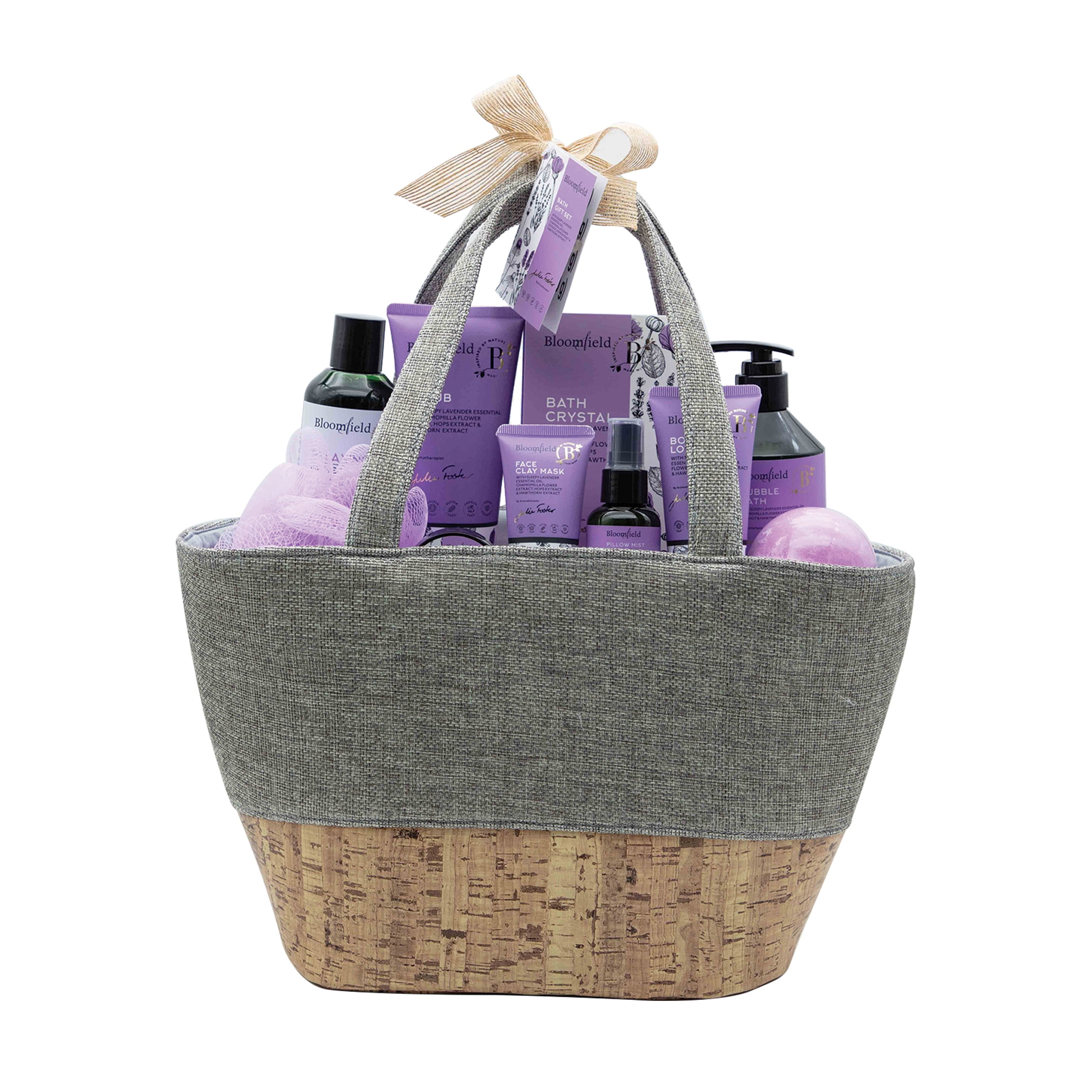 Bloomfield Luxury Lavender Bath Gift Set with Tote Bag, 11 Pieces