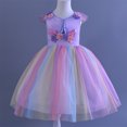 thumbnail image 2 of HAWEE Robe Licorne pour Filles Costume Licorne Concours Princesse Robe de Fête Longue Robe de Mariée pour Filles 3-12 Ans, 2 of 6