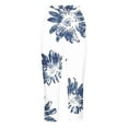 thumbnail image 3 of CFLVAEK Plus Size Capri Leggings for Women Fashion Flower Print Yoga Leggings Comfy High Waisted Summer Beach Vacation Capris Pants Solid Color Tummy Control Athletic Cropped Leggings White XXXL, 3 of 5