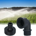 thumbnail image 1 of Hose Adapter, Adaptable Hose Connector Stable Durable With Nipple Connector For Courtyard For Garden G3/4 Directional Elbow Female And Male Thread + Nipple,G1 Directional Elbow, 1 of 8