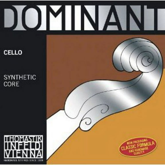 Thomastik-Infeld Dominant Nylon-Core Cello String, Chrome Wound, Medium Gauge, 4/4, D