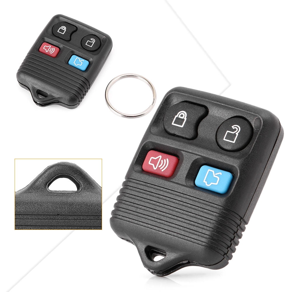 PAIR NEW FORD REPLACEMENT KEYLESS ENTRY REMOTE AND UNCUT TRANSPONDER KEY BLADE 