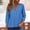 Sky Blue, variant on Endives Womens 3/4 Sleeve Shirt V Neck Eyelet Shirts Casual Vacation Blouses Womens Tops Summer Clothing S-5XL Light Green