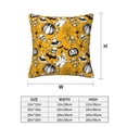 thumbnail image 3 of Halloween Throw Pillow Covers, pumpkins halloween hat Halloween Decorations Square Pillow Cases with Invisible Zipper for Bed Couch Sofa, Farmhouse Halloween Decor-2 Pack 16x16, 3 of 6