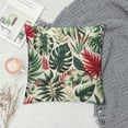 thumbnail image 2 of GOSMITH Tropical Pillow Covers Summer Hawaiian Style Coral Orange Aqua Blue Green Leaf Print Decorative Throw Pillows Outdoor Modern Decorations Pillow Cases for Couch Sofa Bed Decor, 2 of 5
