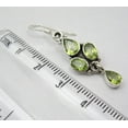 thumbnail image 3 of SilverStarJewel 925 Solid Silver Facetted Green Peridot Indian Fashion Dangling Earrings 4 CM, 3 of 3
