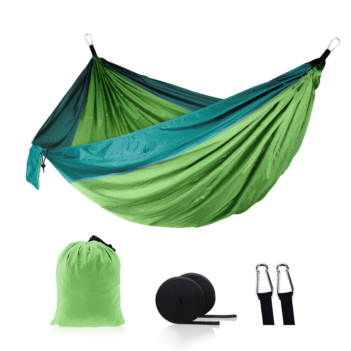 1/ 2/3 Person Hammock Green Fabric 450lb Air Hanging Swinging Outdoor Camping 